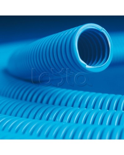 Труба ППЛ гибкая гофр. д.16мм, лёгкая без протяжки синий (100 м) DKC 10916 в Первоуральске Труба гофрированная Pintop.ru