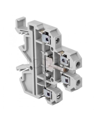 Клемма винтовая двухуровневая JXB-4/35L с перемычкой между уровнями серая EKF (plc-jxb-2-4/35L-gy) в Первоуральске Клеммные колодки Pintop.ru