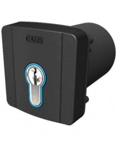 Ключ-выключатель встраиваемый с цилиндром замка DIN и синей подсветкой Came 806SL-0060 в Первоуральске Запчасти для шлагбаумов и автоматики Pintop.ru