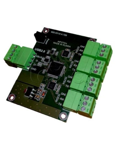 Конвертер USB/RS-232 ИНФОТЕХ AVT-USB/4RS232 в Первоуральске Дополнительное оборудование для ОПС Pintop.ru