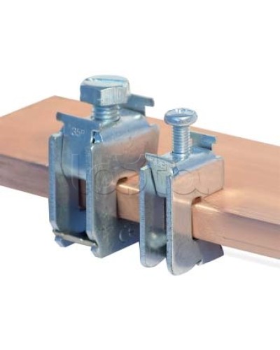 Шинная клемма для кабеля, сечение шины 5 мм, кабель 70-120 мм DKC R5BC0512 в Первоуральске Аксессуары для лотков Pintop.ru