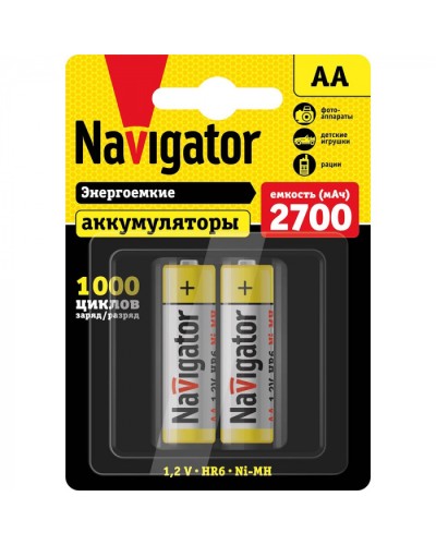 Аккумулятор Navigator 94 465 NHR-2700-HR6-BP2 в Первоуральске Электротехническое оборудование Pintop.ru