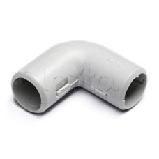 Угол 90° (из двух частей) для труб D16 мм (цвет чёрный) Экопласт 41216-BL