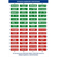 Оповещатель световое табло со скрытой надписью и встроенной звуковой сиреной Электротехника и Автоматика ЛЮКС-12-К СН "Порошок не входи"
