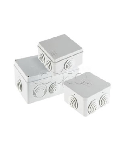 Экопласт JBS080 Коробка распред. о/п, 85х85х40мм 6 вых.,IP44 белый в Первоуральске Распределительные коробки Pintop.ru