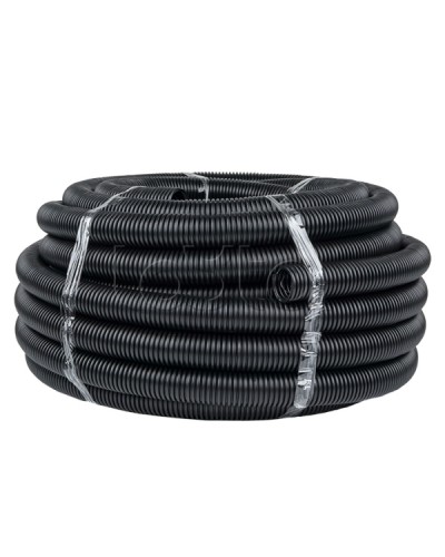 Труба гофр. ПНД с протяжкой d40 мм (25 м) черная EKF-Plast (tpnd-40n) в Первоуральске Труба гофрированная Pintop.ru