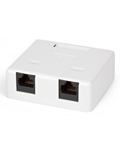 Розетка компьютерная RJ-45(8P8C) Hyperline SB1-2-8P8C-C6-WH в Первоуральске Розетки компьютерные и телефонные Pintop.ru