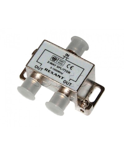 Делитель телевизионный ТВх2 под F разъём 5-1000 МГц (10шт/уп) REXANT 05-6001 в Первоуральске Системы видеонаблюдения Pintop.ru